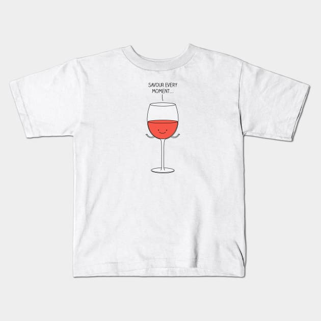 Savour every moment Kids T-Shirt by milkyprint